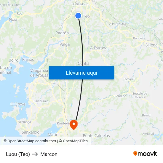 Luou (Teo) to Marcon map