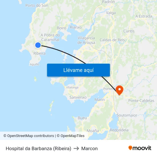 Hospital da Barbanza (Ribeira) to Marcon map