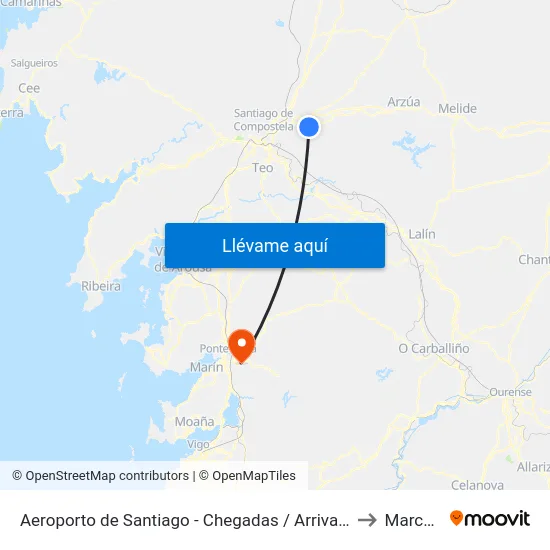 Aeroporto de Santiago - Chegadas / Arrivals to Marcon map