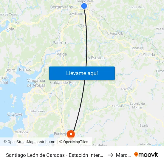 Santiago León de Caracas - Estación Intermodal to Marcon map