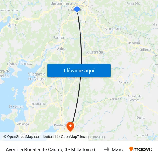 Avenida Rosalía de Castro, 4 - Milladoiro (Ames) to Marcon map