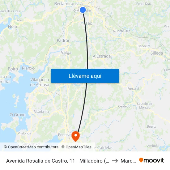 Avenida Rosalía de Castro, 11 - Milladoiro (Ames) to Marcon map