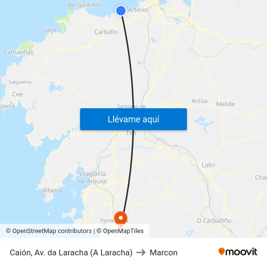 Caión, Av. da Laracha (A Laracha) to Marcon map