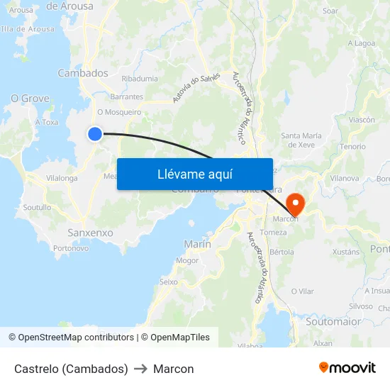 Castrelo (Cambados) to Marcon map