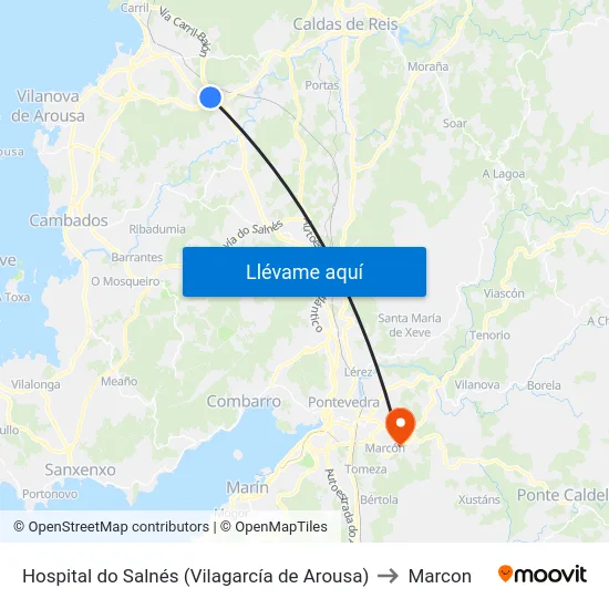 Hospital do Salnés (Vilagarcía de Arousa) to Marcon map