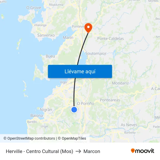 Herville - Centro Cultural (Mos) to Marcon map