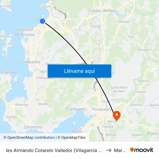 Ies Armando Cotarelo Valledor (Vilagarcía de Arousa) to Marcon map