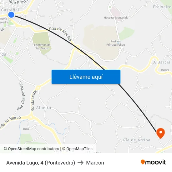 Avenida Lugo, 4 (Pontevedra) to Marcon map