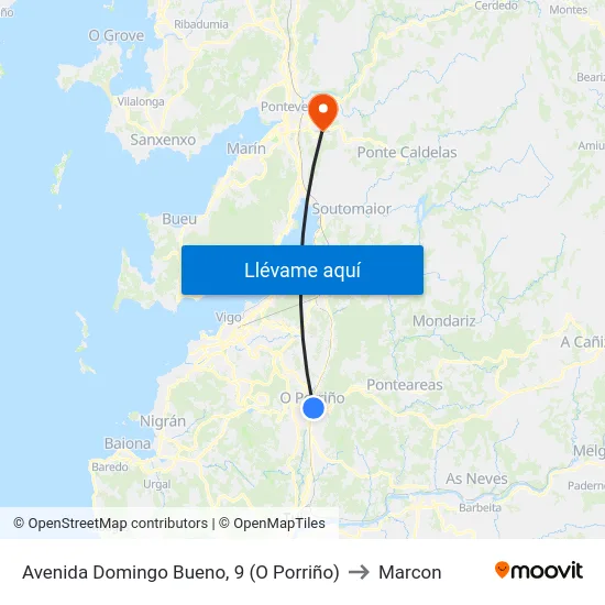 Avenida Domingo Bueno, 9 (O Porriño) to Marcon map
