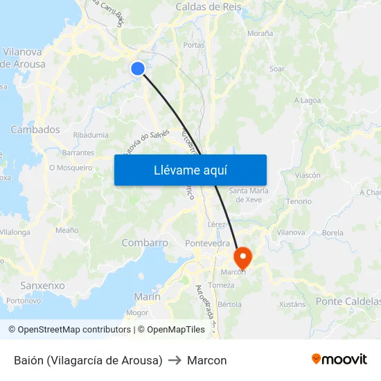 Baión (Vilagarcía de Arousa) to Marcon map