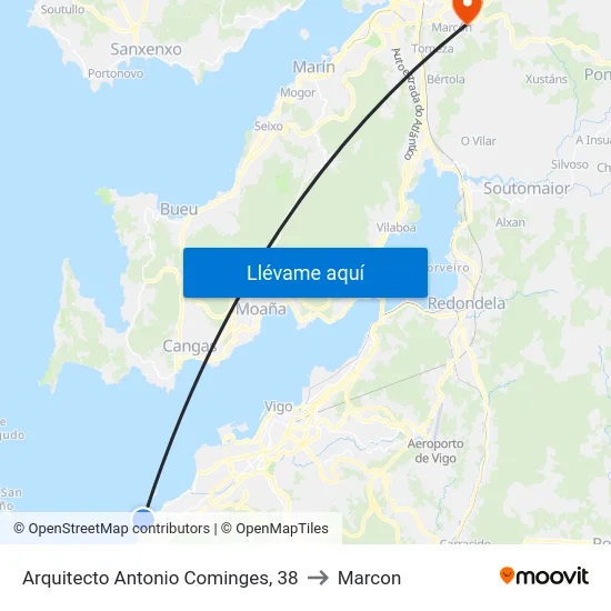 Arquitecto Antonio Cominges, 38 to Marcon map