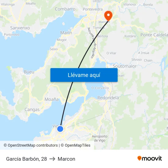 García Barbón, 28 to Marcon map