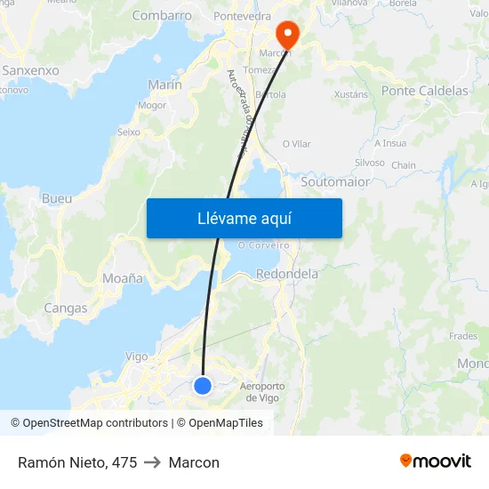 Ramón Nieto, 475 to Marcon map