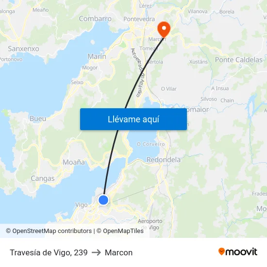 Travesía de Vigo, 239 to Marcon map