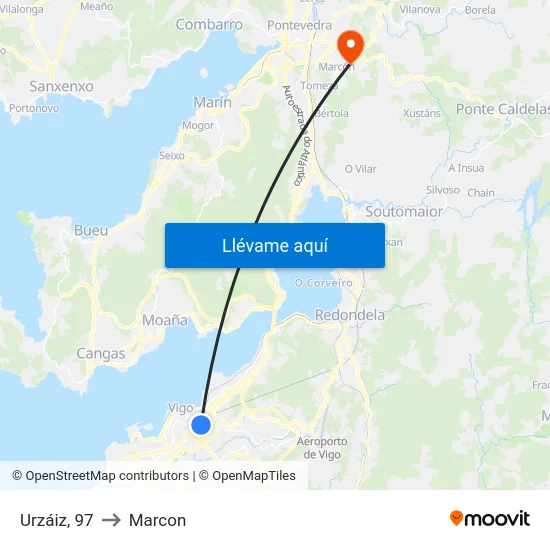 Urzáiz, 97 to Marcon map