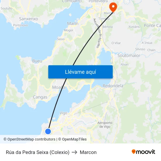Rúa da Pedra Seixa (Colexio) to Marcon map