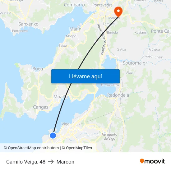 Camilo Veiga, 48 to Marcon map