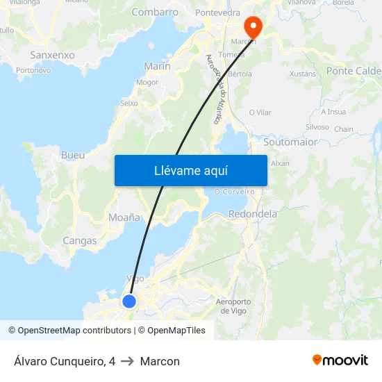 Álvaro Cunqueiro, 4 to Marcon map