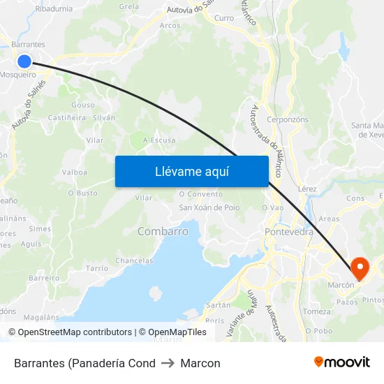 Barrantes (Panadería Cond to Marcon map