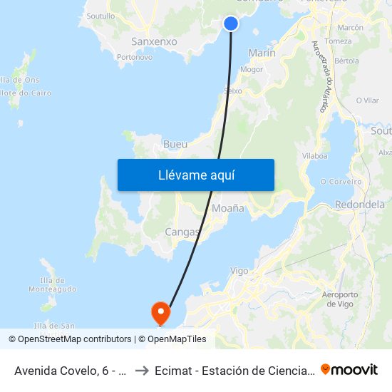 Avenida Covelo, 6 - Samieira (Poio) to Ecimat - Estación de Ciencias Mariñas de Toralla map