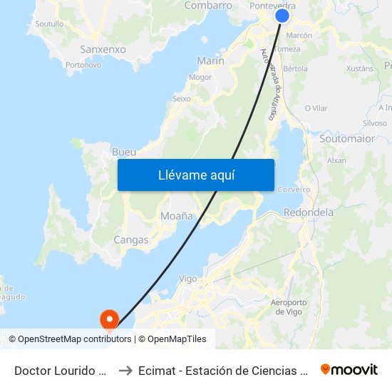 Doctor Lourido Crespo/ 12 to Ecimat - Estación de Ciencias Mariñas de Toralla map