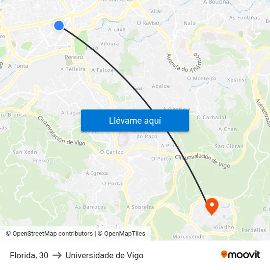 Florida, 30 to Universidade de Vigo map