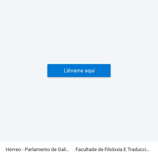 Hórreo - Parlamento de Galicia to Facultade de Filoloxía E Traducción map