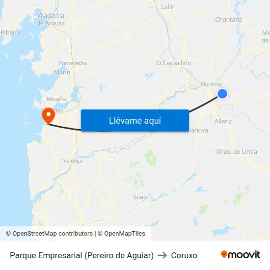 Parque Empresarial (Pereiro de Aguiar) to Coruxo map