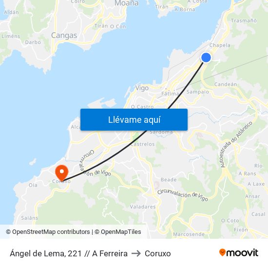 Ángel de Lema, 221 // A Ferreira to Coruxo map