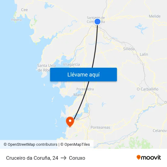 Cruceiro da Coruña, 24 to Coruxo map