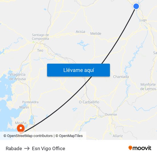 Rabade to Esn Vigo Office map