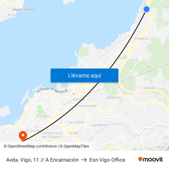 Avda. Vigo, 11 // A Encarnación to Esn Vigo Office map