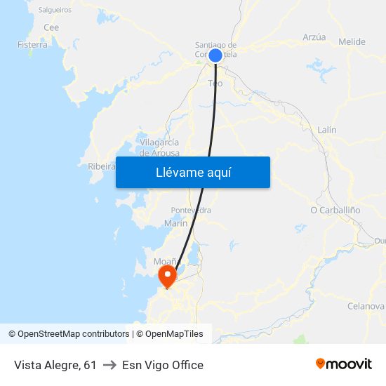 Vista Alegre, 61 to Esn Vigo Office map