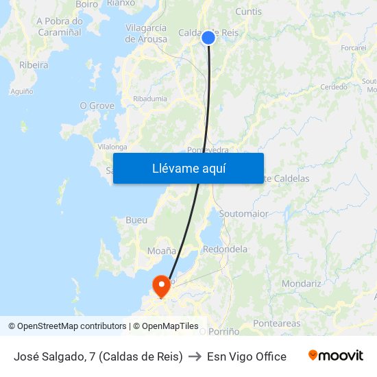 José Salgado, 7 (Caldas de Reis) to Esn Vigo Office map