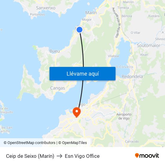 Ceip de Seixo (Marín) to Esn Vigo Office map