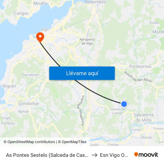As Pontes Sestelo (Salceda de Caselas) to Esn Vigo Office map