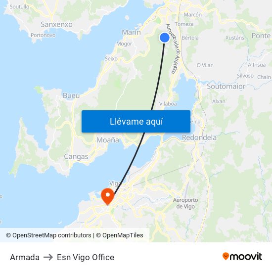 Armada to Esn Vigo Office map