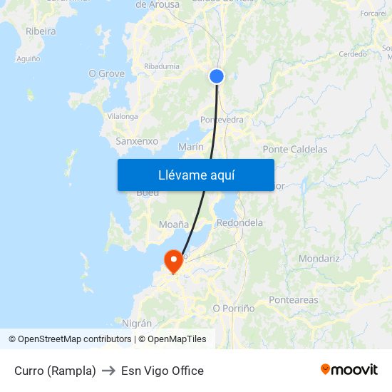 Curro (Rampla) to Esn Vigo Office map