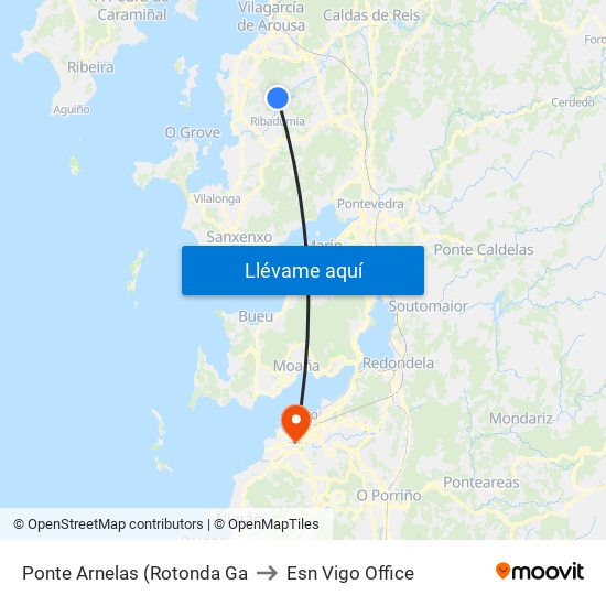 Ponte Arnelas (Rotonda Ga to Esn Vigo Office map