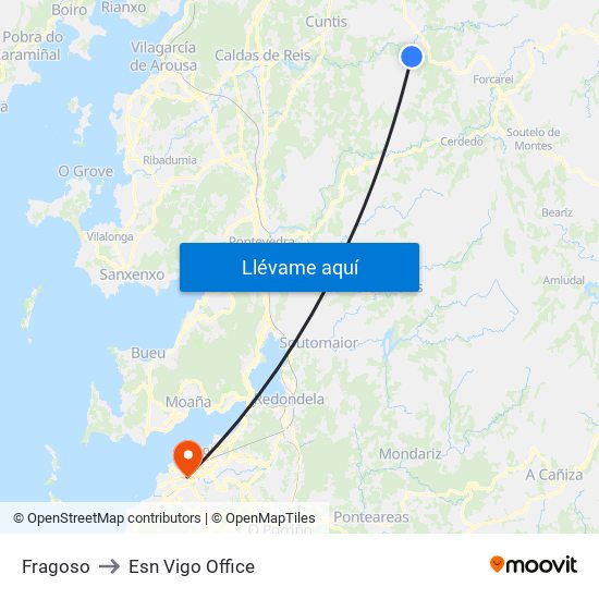 Fragoso to Esn Vigo Office map