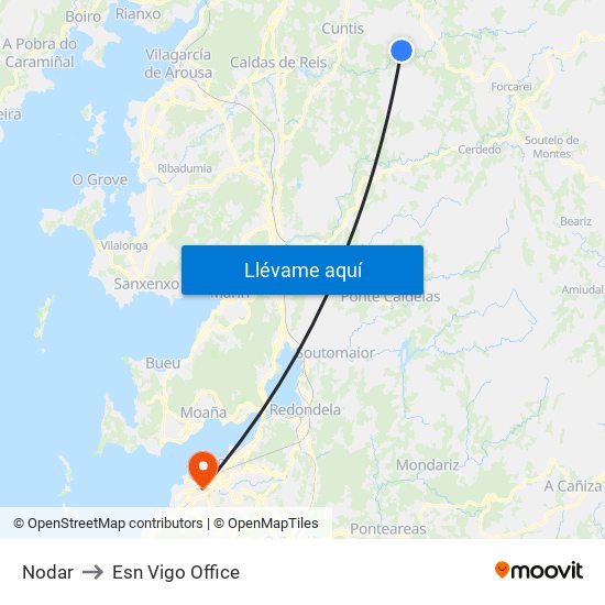 Nodar to Esn Vigo Office map