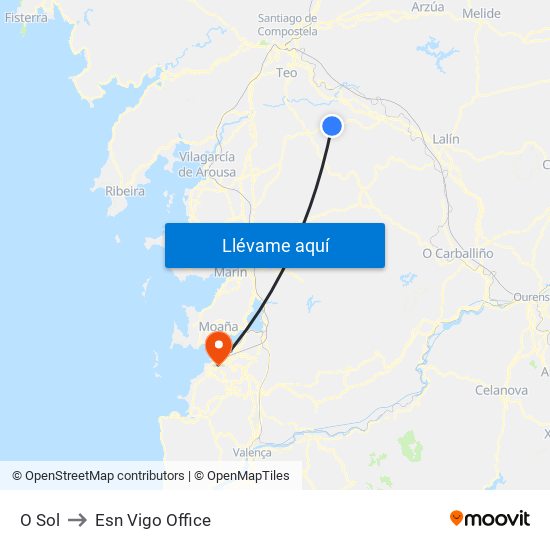 O Sol to Esn Vigo Office map