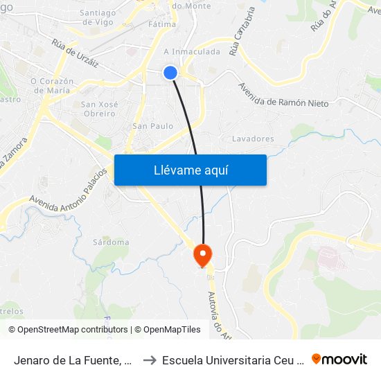 Jenaro de La Fuente, 29 // Riomao to Escuela Universitaria Ceu de Magisterio map