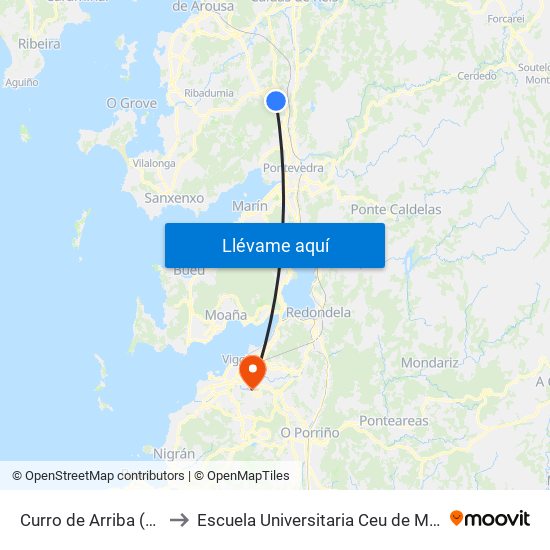 Curro de Arriba (Barro) to Escuela Universitaria Ceu de Magisterio map