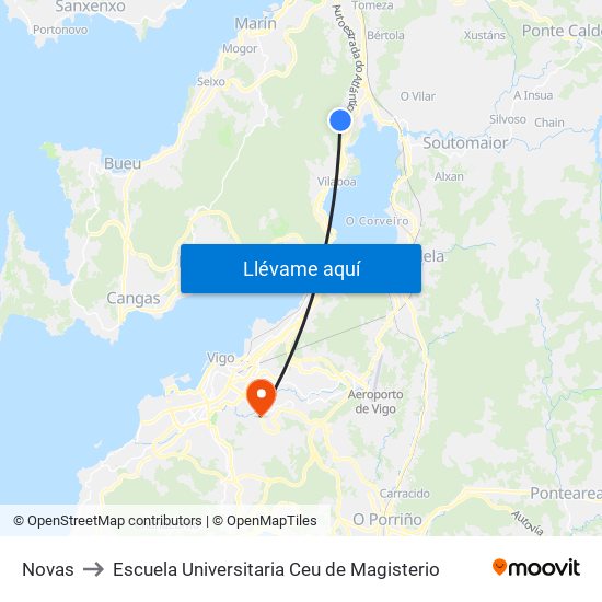 Novas to Escuela Universitaria Ceu de Magisterio map