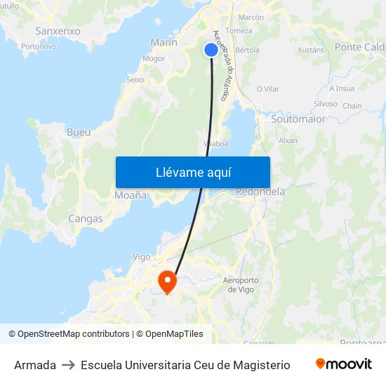 Armada to Escuela Universitaria Ceu de Magisterio map