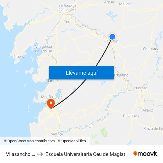 Vilasancho III to Escuela Universitaria Ceu de Magisterio map