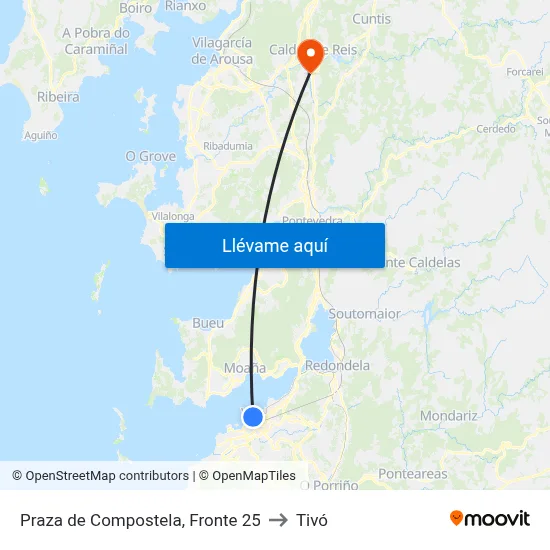 Praza de Compostela, Fronte 25 to Tivó map