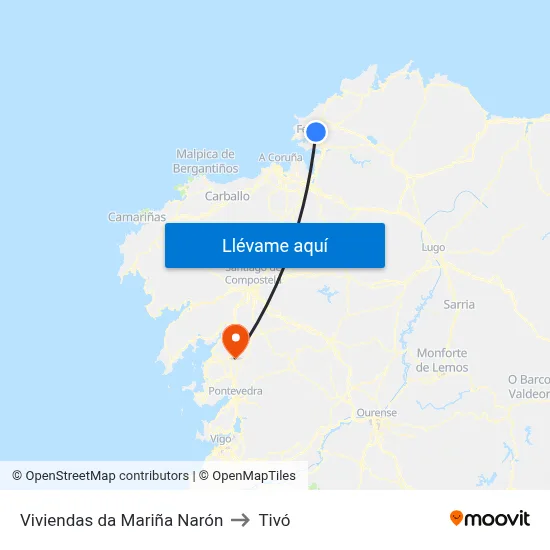 Viviendas da Mariña Narón to Tivó map