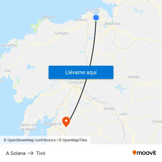 A Solana to Tivó map